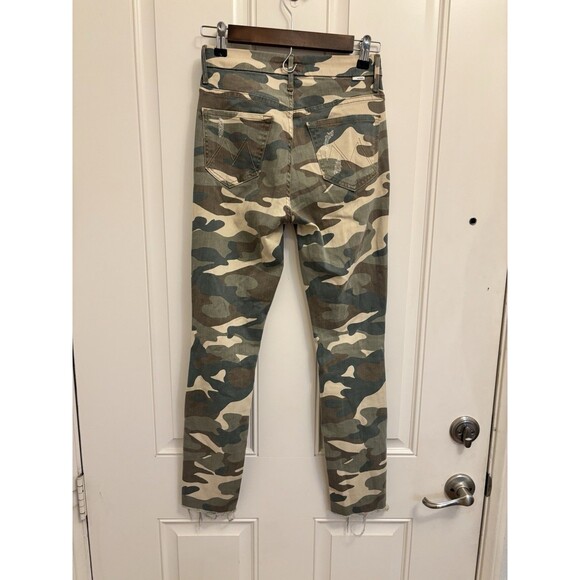 Mother Denim The High Waisted Looker Ankle Fray 24 EUC Camo denim high rise USA - Picture 6 of 11